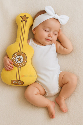 Hellobear Cotton Baby Pillow Pack of 1 Solid(Guitar Yellow)