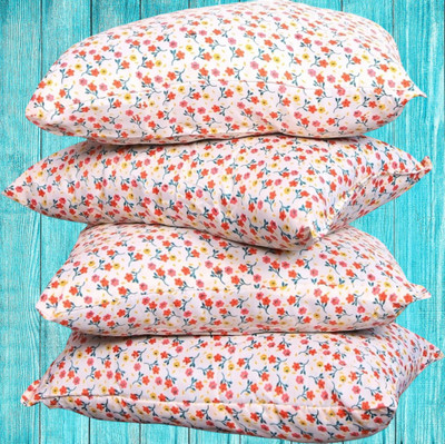 STOMIA Pack Of 4 pillows Polyester Fibre Floral Sleeping Pillow Pack of 4(Multicolor)