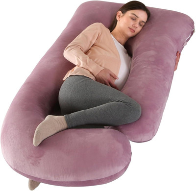 Mojo J SHAPE Microfibre Solid Pregnancy Pillow Pack of 1(Cameo)