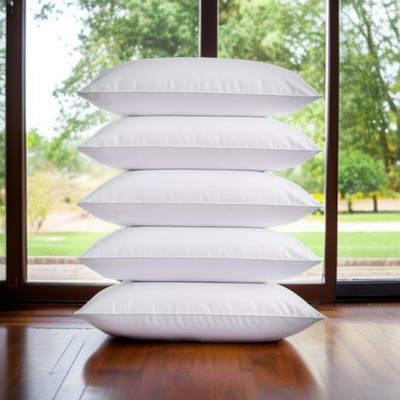 fulffystyl Microfibre Sleeping Pillow Pack of 5 Abstract LUXURY(White)