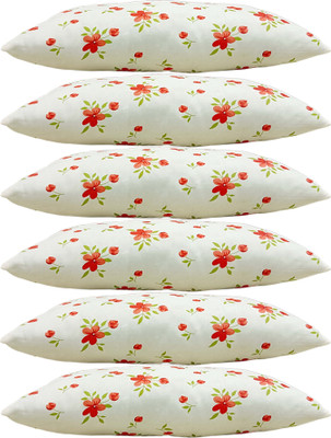 SANJU BROTHER LUXORY Microfibre Floral Sleeping Pillow Pack of 6(White)