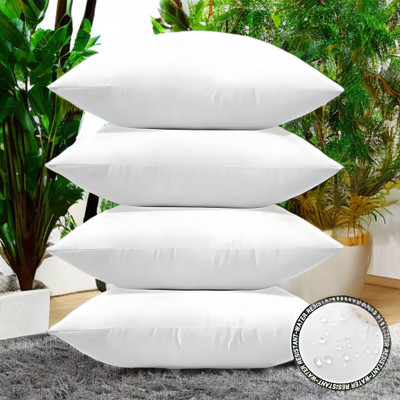 GUNVAR INDIA PRIVATE LIMITED LUXURY Polyester Fibre Solid Sleeping Pillow Pack of 4(White)