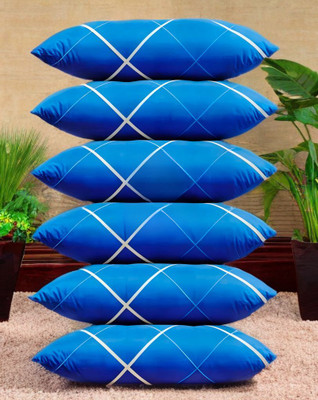 Urmila Creation Microfibre Sleeping Pillow Pack of 6 Solid LUXURY(Blue)
