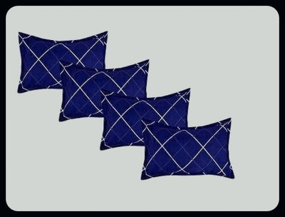 Urmila Creation Cotton Sleeping Pillow Pack of 4 Abstract(Blue)