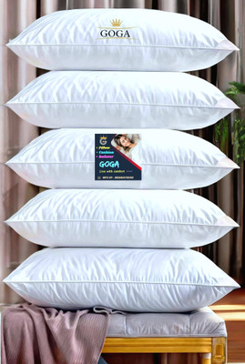GOGA Cotton Sleeping Pillow Pack of 5 Solid LUXURY(White)