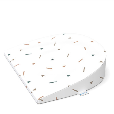Cherilo C Shaped Elevated Wedge Pillow for Baby Crib & Mattress Memory Foam Geometric Baby Pillow Pack of 1(Fancy Triangles)