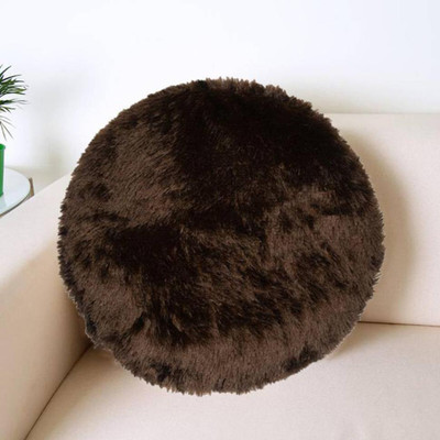 Cozyert Microfibre Solid Cushion Pack of 1(Brown)