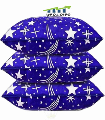 GUNVAR INDIA PRIVATE LIMITED Polyester Fibre Sleeping Pillow Pack of 3 Solid LUXURY(Blue)
