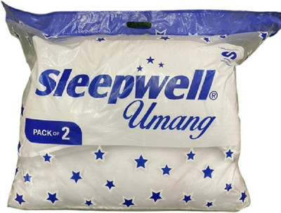 Sleepwell Pillow Set | Comfort And Support Pillow Microfibre Solid Sleeping Pillow Pack of 2(White)