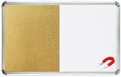 Alkosign Astra Combination Board (Felt Notice + Magnetic White Board) -Beige Pinup-Board for School, College, Office Small Display Boards Bulletin Board(BEIGE)