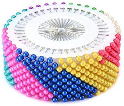 JRYU Plastic Pearl Head, Stainless Steel Tip  Pins(Set Of 480, Multicolor)