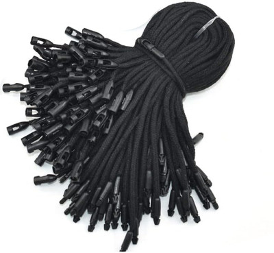 Aakriti TAG PIN Hang Tag String Hanging Rope Snap Lock Pin, Black Cotton Tag  Pins(Set Of 400, Black)