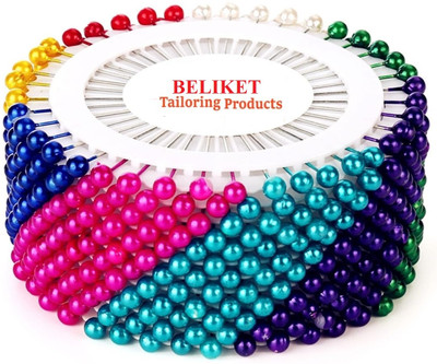 BELIKET Plastic Pearl Head, Stainless Steel Tip  Pins(Set Of 480, Multicolor)