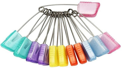 KGBTREADS plastic, metalZ tip  Pins(Set Of 12, Multicolor)