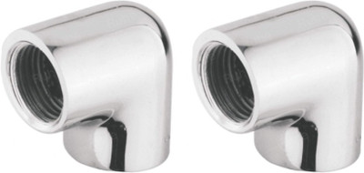 ASTRAL CP Elbow 1/2-Inch Brass Chrome Plated Pipe Joint set of 2 pic 007 2-Way 90 Degree Elbow Pipe Joint(Pack of 2)