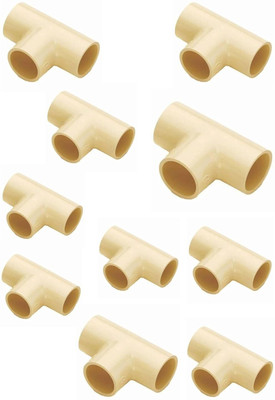 Fitvit CPVC PLAIN TEE 20MM (3⁄4'), PACK OF 10 3-Way Tee Pipe Joint(Pack of 10)