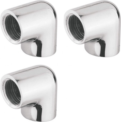 ASTRAL CP Elbow 1/2-Inch Brass Chrome Plated Pipe Joint set of 3 pic 007 2-Way 90 Degree Elbow Pipe Joint(Pack of 2)