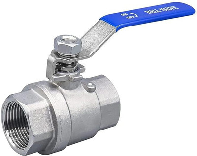 Implemental SS Ball Valve Screwed Ends Size (15MM) 2-Way Coupling Pipe Joint(Pack of 1)