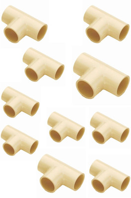 Fitvit CPVC PLAIN TEE 40MM (1.5'), PACK OF 10, 3-Way Tee Pipe Joint(Pack of 10)