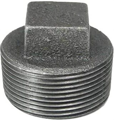Implemental MS Male Plug Pipe Fitting Threaded BSP Pipe Fitting (1/4 INCH x 5 Pcs) 1-Way Head Plug Pipe Joint(Pack of 5)