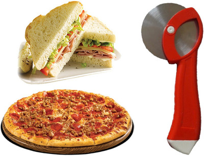 KUBER INDUSTRIES Sandwich/Burger/Slicer/Multipurpose set of 1 Pcs (Code-PZ08) Wheel Pizza Cutter(Plastic)