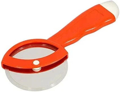 Global Impex Stainless Steel Big Size Rolling Pizza Cutter With ABS Plastic Handle Red Color Wheel Pizza Cutter(Stainless Steel)