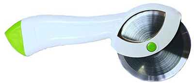 Nexshop ™ Axe Pizza Cutter With Bamboo Handle & Sharp Rotating Blade Wheel Pizza Cutter(Stainless Steel)
