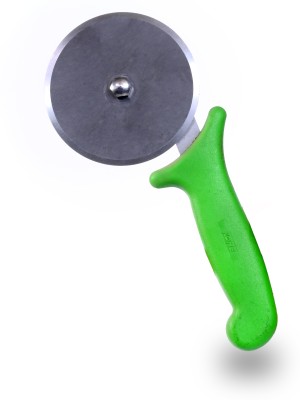 DIAMOND STEEL Professional Pizza Cutter with Medium Handle | Green | Sandwich cutter Rolling Pizza Cutter(Stainless Steel)