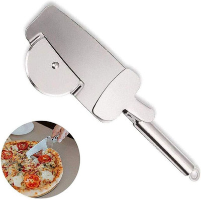 Sugalsu Stainless Steel Pizza Cutter Wheel and Pizza Server for Pizza - Dishwasher Safe Wheel Pizza Cutter(Stainless Steel)