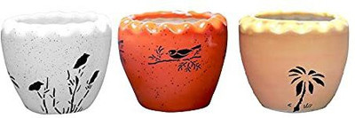 hc the crafts Plant Container Set(Pack of 3, Ceramic)