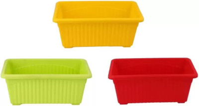 STARPOTSHOP JUPITER PLANT POTS PACK OF 3 (MULTICOLOR) Plant Container Set(Pack of 3, Plastic)