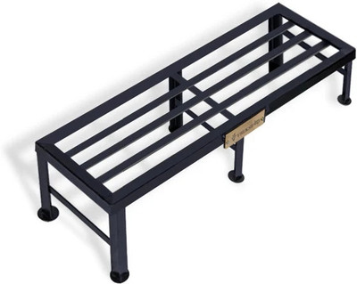 Vrukshveda Heavy-Duty Iron Bench Stands | 3 Ft length_1/2Ft Height | Indoor and Outdoor Plant Container Set(Pack of 2, Metal)