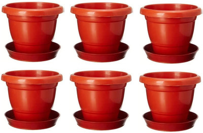 VirajSanchi Plant Container Set(Pack of 6, Plastic)