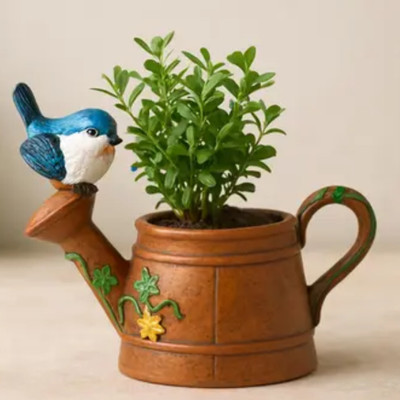SR JAANVI COLLECTION Decorative Kettle Pot Planter for Indoor & Outdoor Plants Plant Container Set(Poly-Resin)