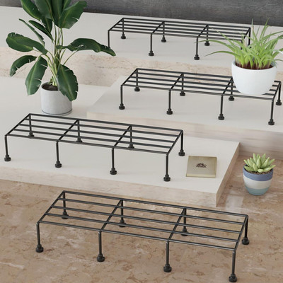 RAYVER CREATION Planter Stand/Pot Stand - 24 inch Plant Container Set Of 4|Gardening Plant Container Set(Pack of 4, Metal)