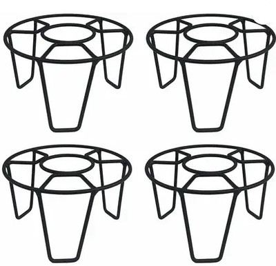 MOHIT Iron Indoor/Outdoor Flower Pot/Plant Stand for Home Garden Plant Container Set(Pack of 4, Metal)