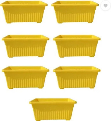 podhghar Jupiter Pot Plant Container Set(Pack of 7, Plastic)