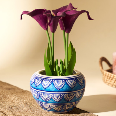 Saras Aajeevika Plant Container Ceramic Plant Container Set(Ceramic)