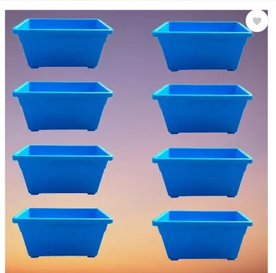 podhghar Jupiter Pot Plant Container Set(Pack of 8, Plastic)
