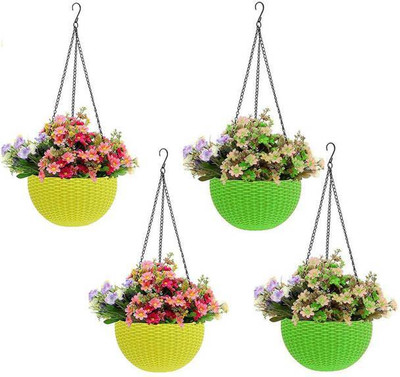 VirajSanchi Virajsanchi Plant Container Set(Pack of 4, Plastic)