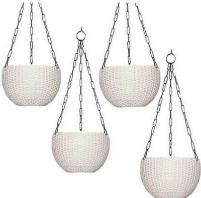 Besttrader Virajsanchi Hanging Pot Pack of 3 Plant Container Set(Pack of 3, Plastic)