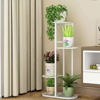 Neo Zakaria Plant Stand Flower Holder Metal 4 Tier 5 Pot Multiple Planter Stand Plant Container Set(Metal)