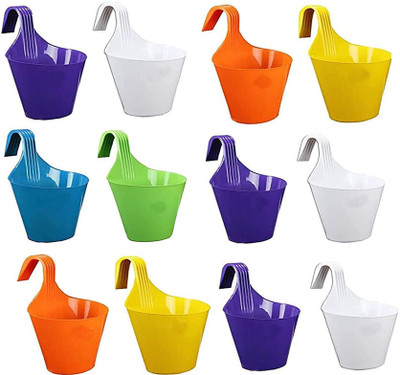 Auto E-Shopping 12 Inch Hook Multi Plant Container Set(Pack of 12, Plastic)