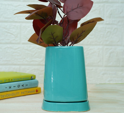 GOLD DUST Ceramic Pots/Plant Containers Blue Tower Plant Container Set(Ceramic)