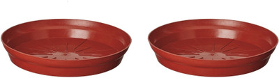 VirajSanchi 8 Inches Wide Premium Quality Saucer Base Tray for Pots Plant Container Set(Pack of 2, Plastic)