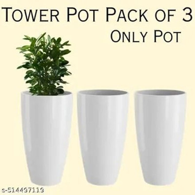 Funtastik Plant Container Set(Pack of 3, Plastic)