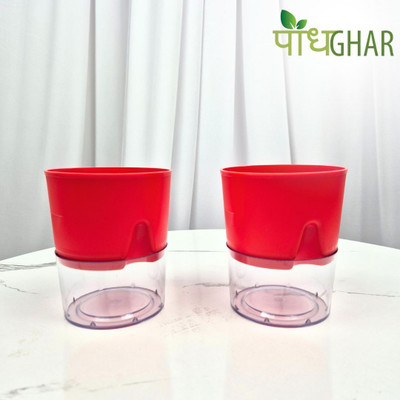 podhghar Plant Container Set(Pack of 2, Plastic)