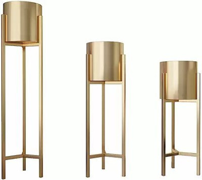 Am Home Décor Set of 3 Plant Stand High Quality and Finish Style 3 Plant Container Set(Metal)