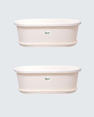 GREENLIVE RG/14 Plant Container Set(Pack of 2, Plastic)