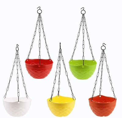 VirajSanchi Plant Container Set(Pack of 5, Plastic)
